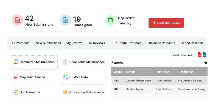 irb module under research management software