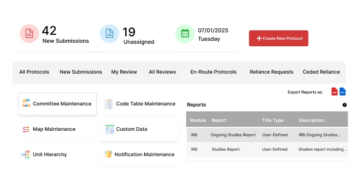 irb module under research management software